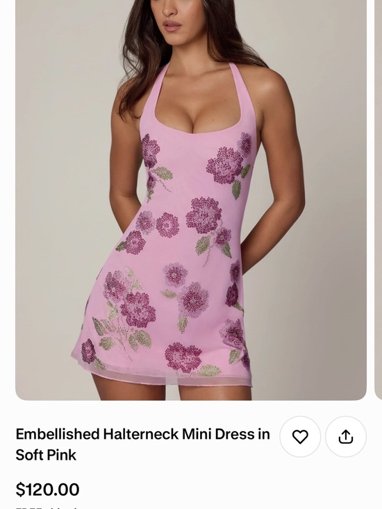 Oh Polly Dresses & Skirts - Oh Polly Lilac Halter Sequin Floral Mini Dress